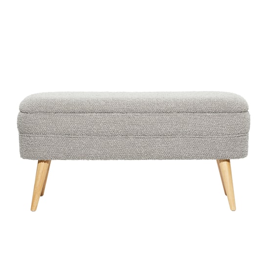 40" Contemporary Polyester & Wood Storage Bench
